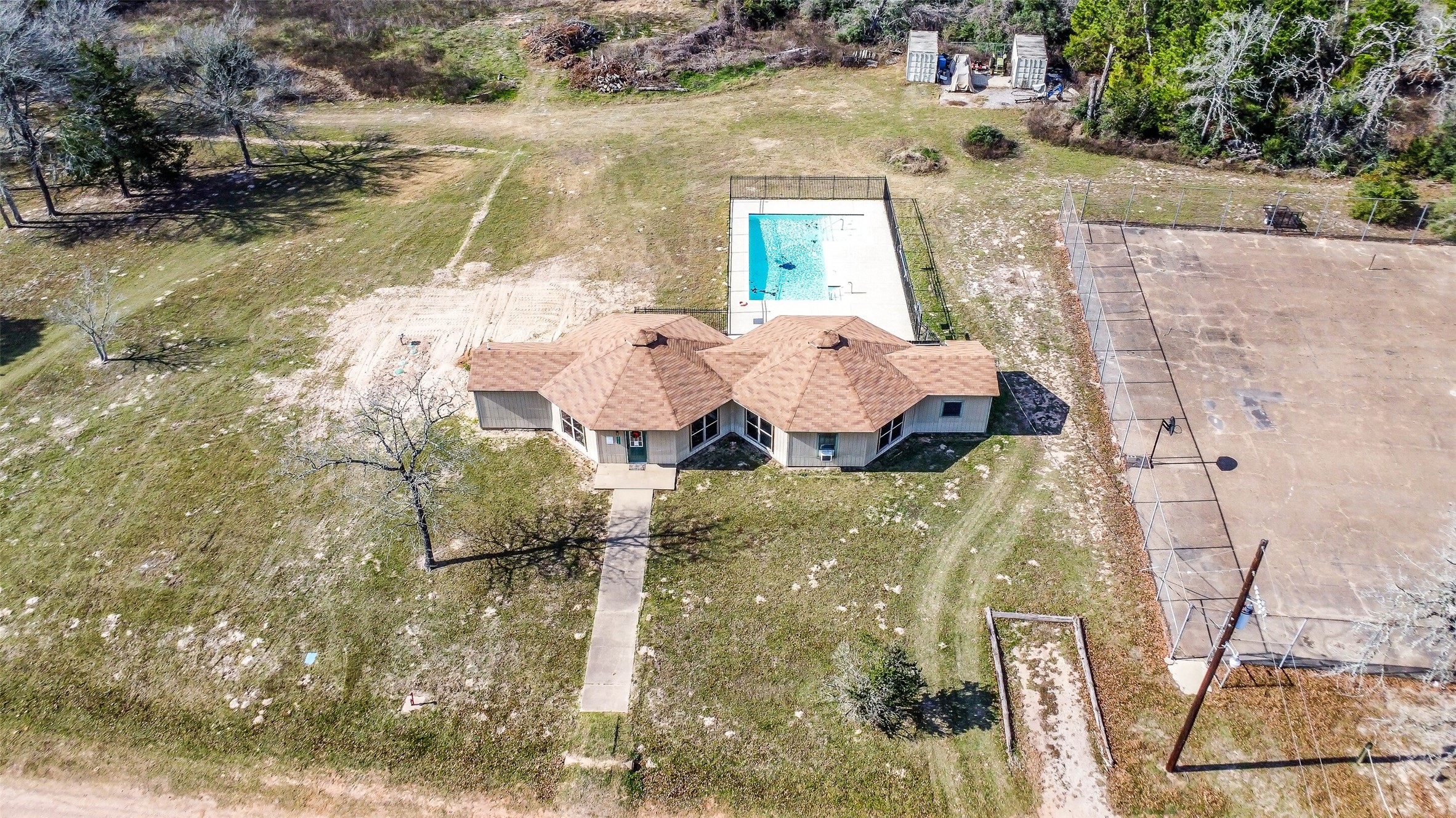 17625 Falcon Lane Hempstead, TX 77445 - Photo 13 of 22 a aerial view of a house with a yard