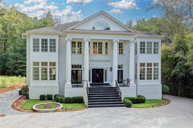 a front view of a house