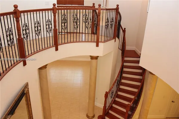 a view of stairs