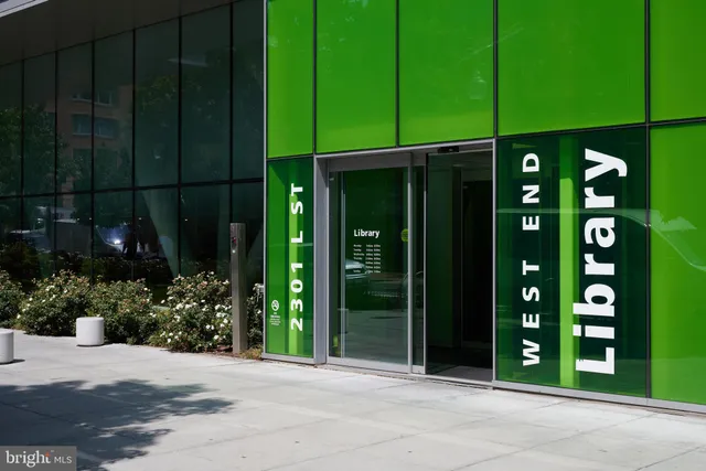 a building view with a outdoor space