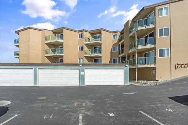 a front view of a building