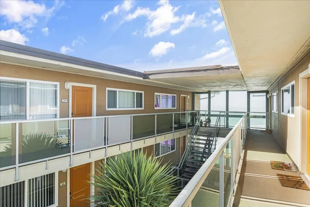 a view of balcony with couch