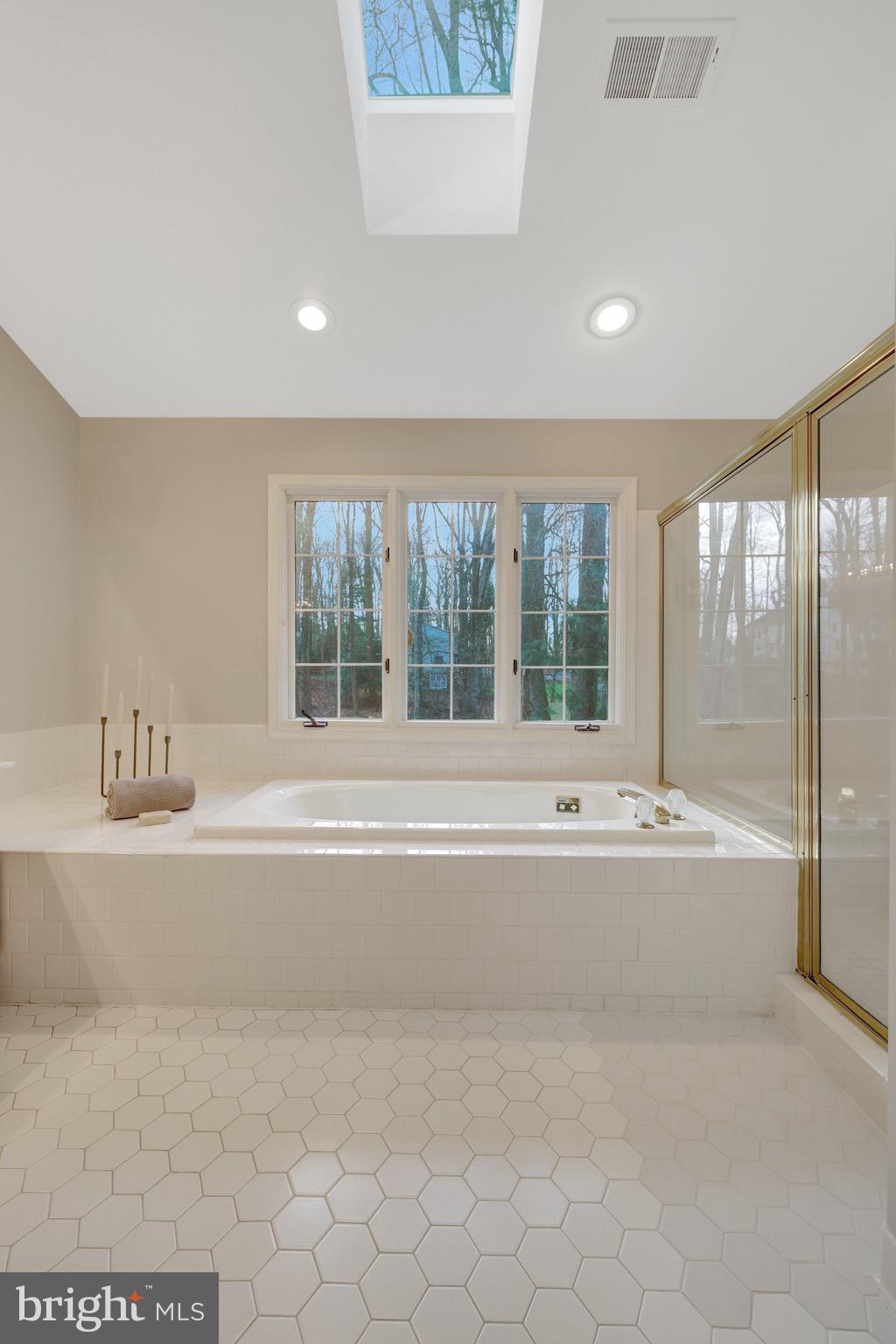 11273 Waples Mill Road Oakton, VA 22124 - Photo 61 of 75 a spacious bathroom with a large tub and shower