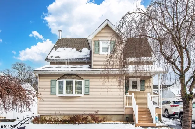 a front view of a house