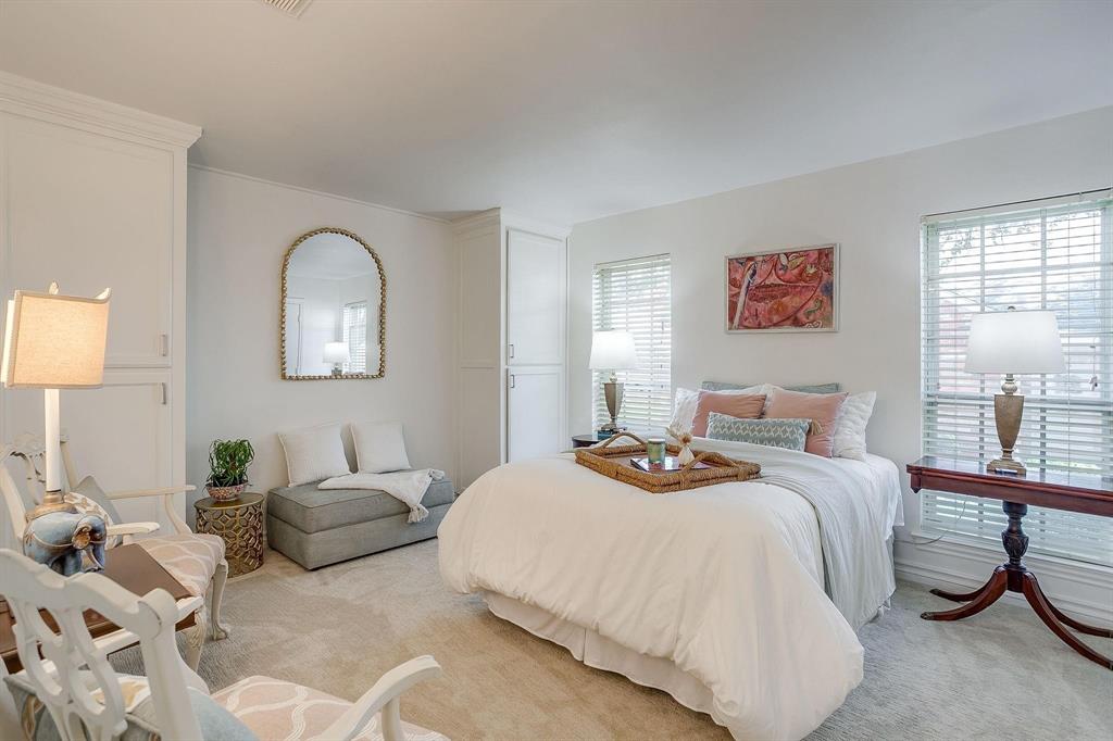 1147 Roaring Springs Road Fort Worth, TX 76114 - Photo 19 of 36 a bedroom with bed a mirror and a window