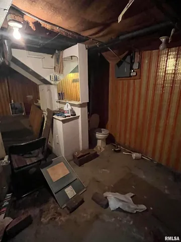 a room with storage and utility