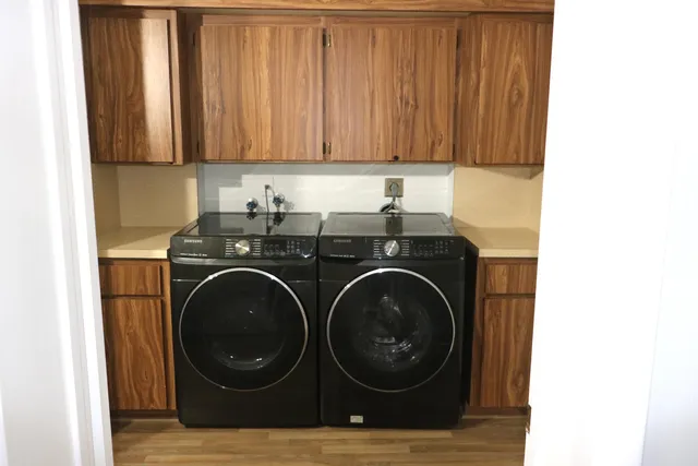 a view of washer and dryer