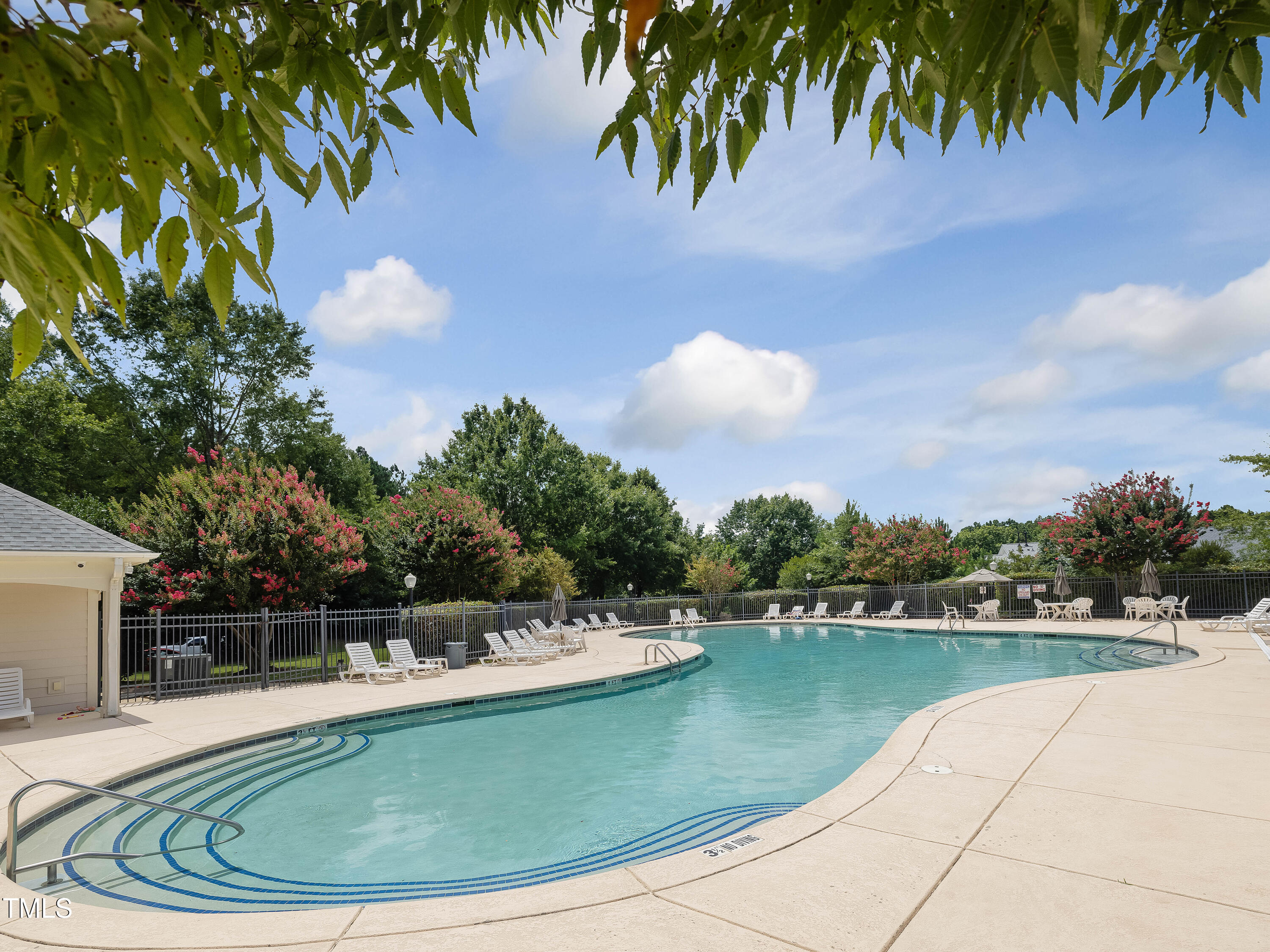 7661 Winners Edge Street Raleigh, NC 27617 - Photo 12 of 13 a view of a swimming pool with a yard and plants