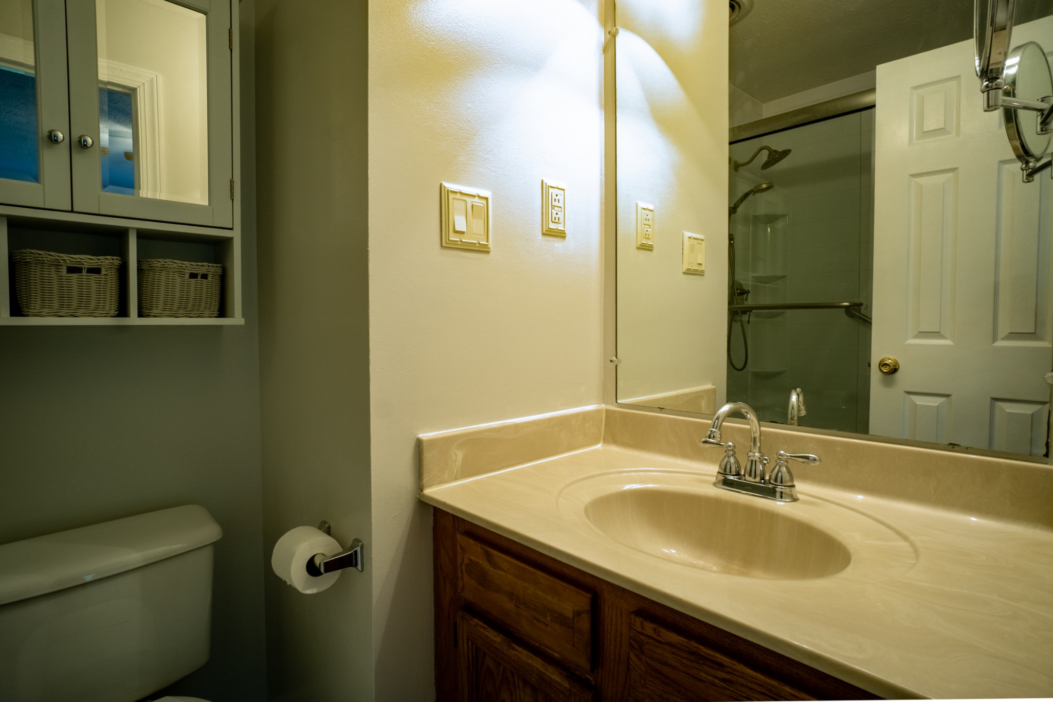 1035 Garton Road Burns, TN 37029 - Photo 18 of 31 a bathroom with a granite countertop sink toilet and shower