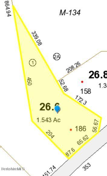 186 Bears Den Road Sheffield, MA 01257 - Photo 58 of 59 Bears Den Yellow Lot Map