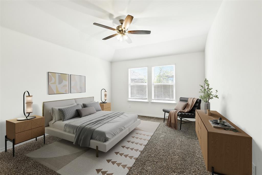 2808 Jasmine Drive Sherman, TX 75092 - Photo 5 of 38 a spacious bedroom with a bed a couch and a window