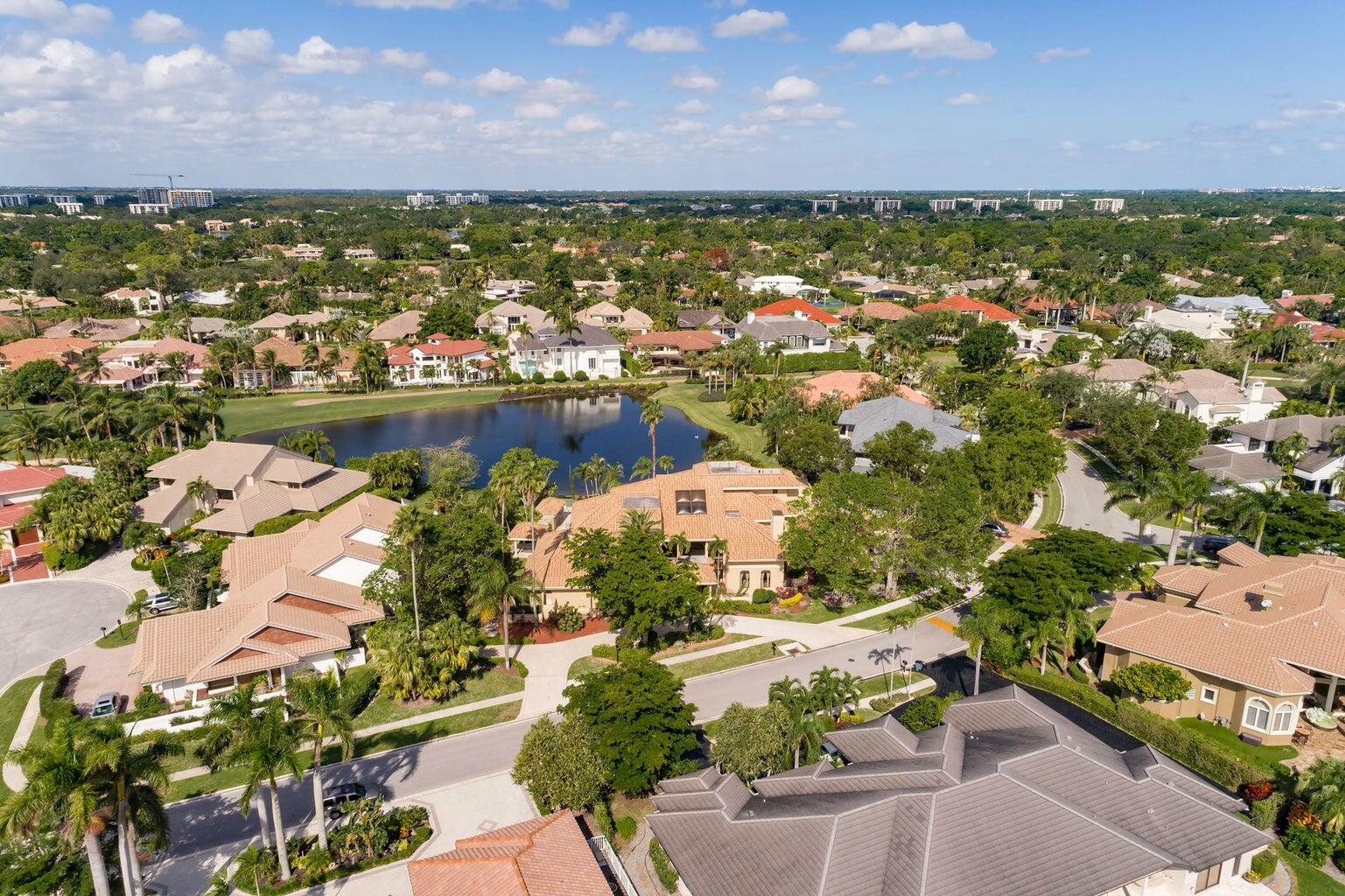21125 Hamlin Drive Boca Raton, FL 33433 - Photo 40 of 69 an aerial view of lake residential houses with outdoor space and lake view