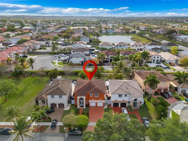 an aerial view of multiple house