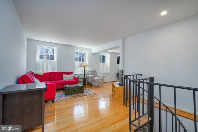 a living room with furniture and a couch