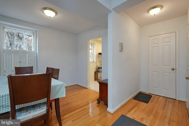 a view of a livingroom with furniture and wooden floor