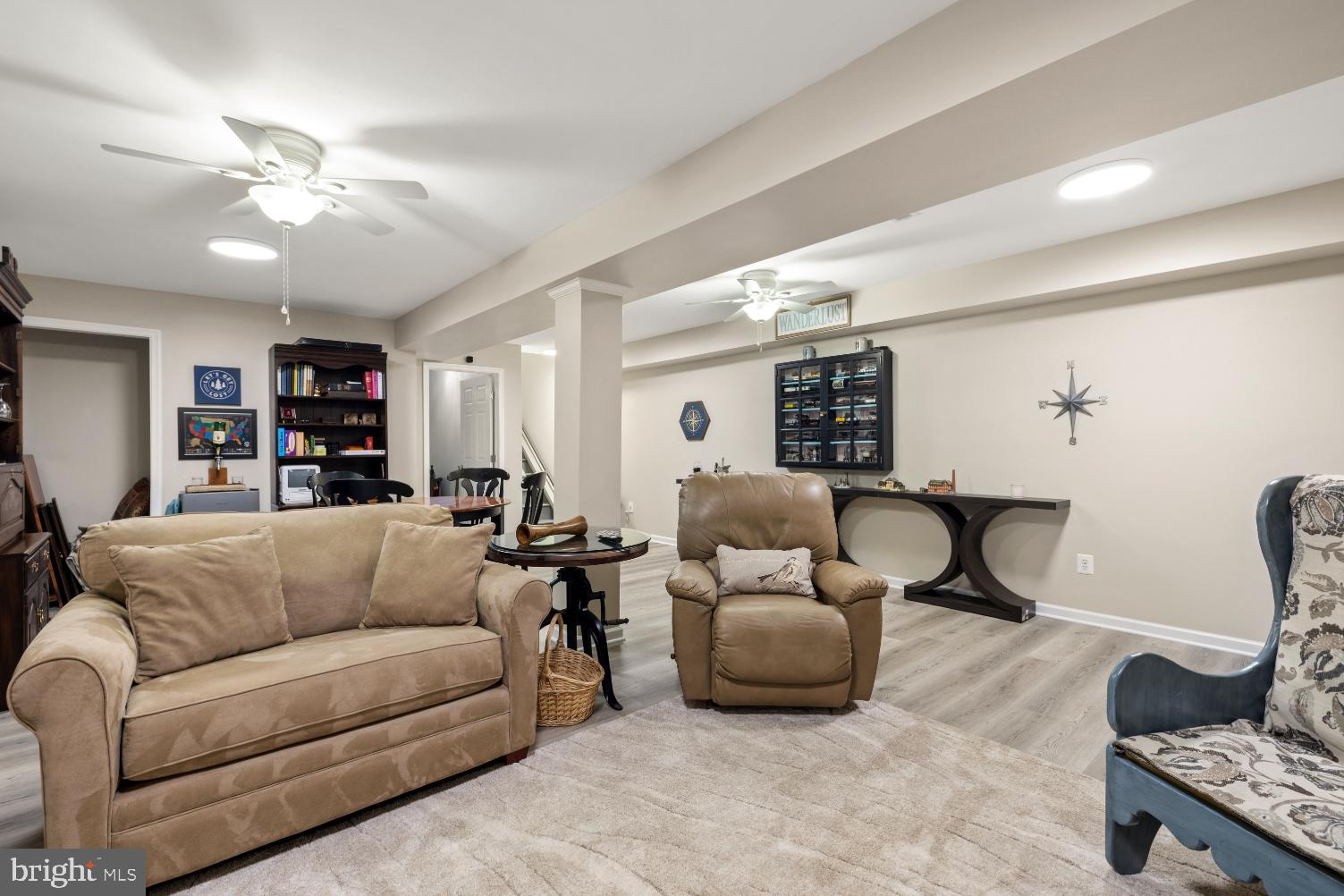 12147 Moss Hollow Road Markham, VA 22643 - Photo 24 of 46 Lower level game room with adjacent office