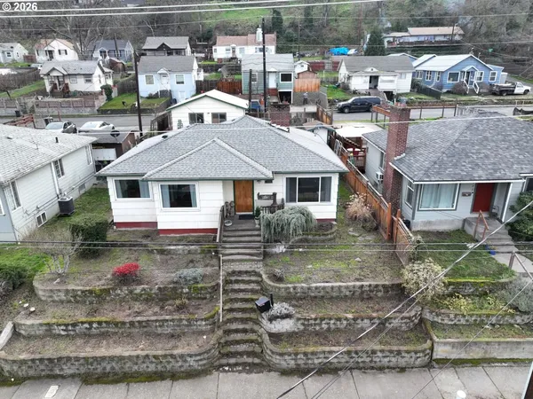 a aerial view of a house