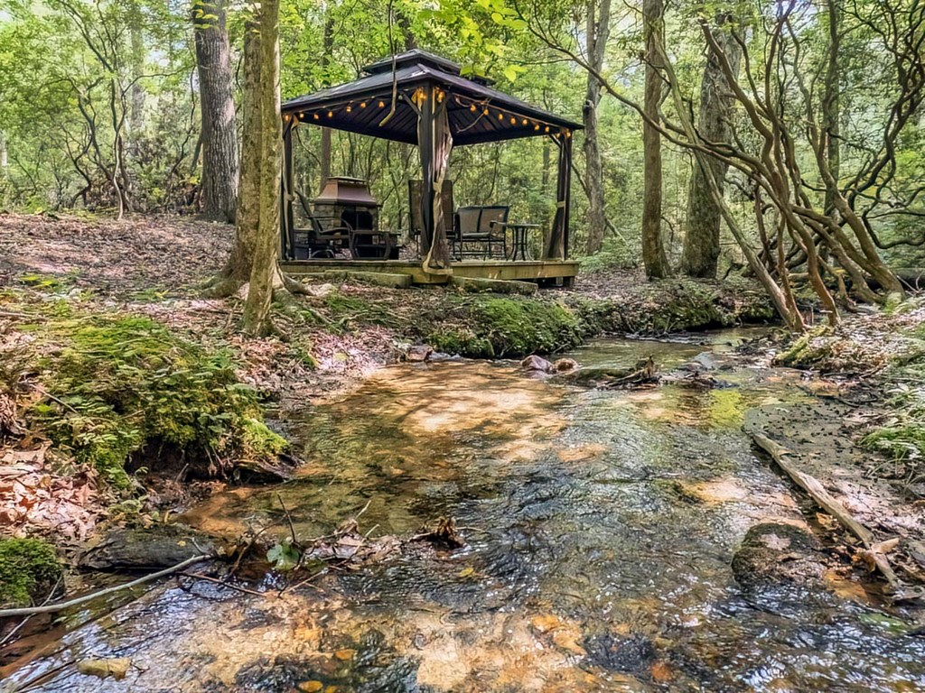 781 Mangum's Trail Blue Ridge, GA 30513 - Photo 27 of 65 a view of a barn with green space and floor to ceiling window