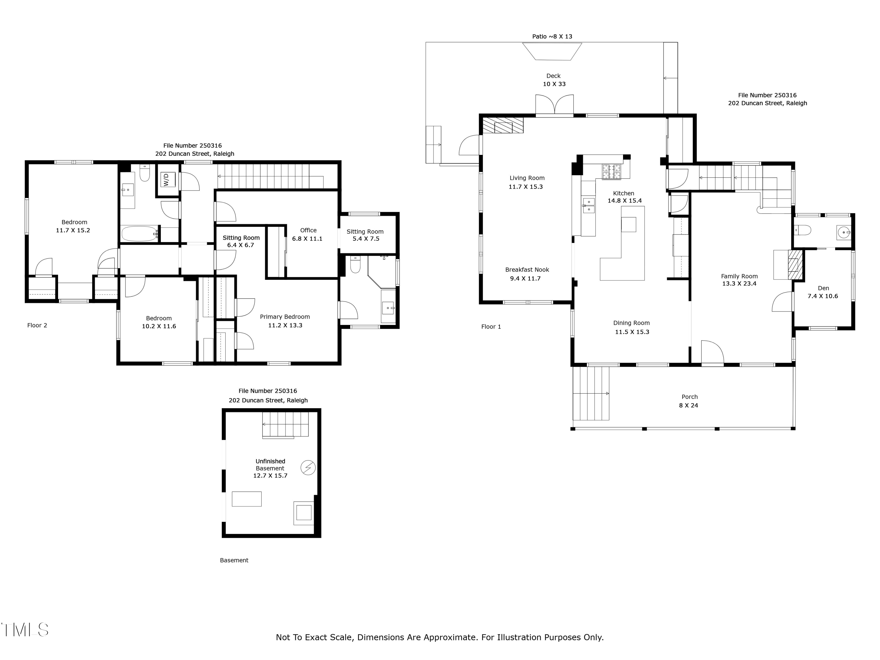 202 Duncan Street Raleigh, NC 27608 - Photo 46 of 46 a picture of floor plan
