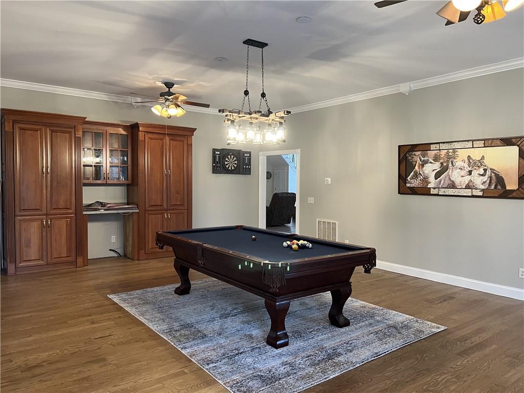 33-t J T J Mote Road Dahlonega, GA 30533 - Photo 32 of 59 a room with wooden floor and pool table
