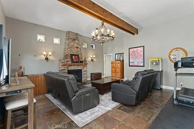 a view of balcony with furniture and wooden floor