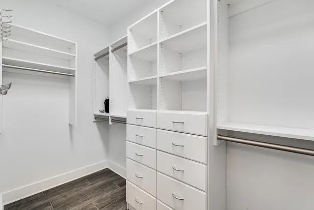 a view of a walk in closet
