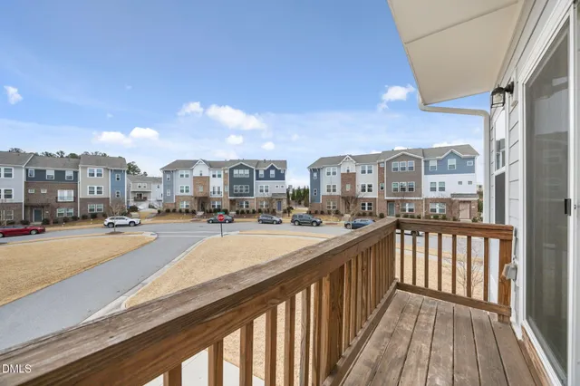 a view of a city from a balcony