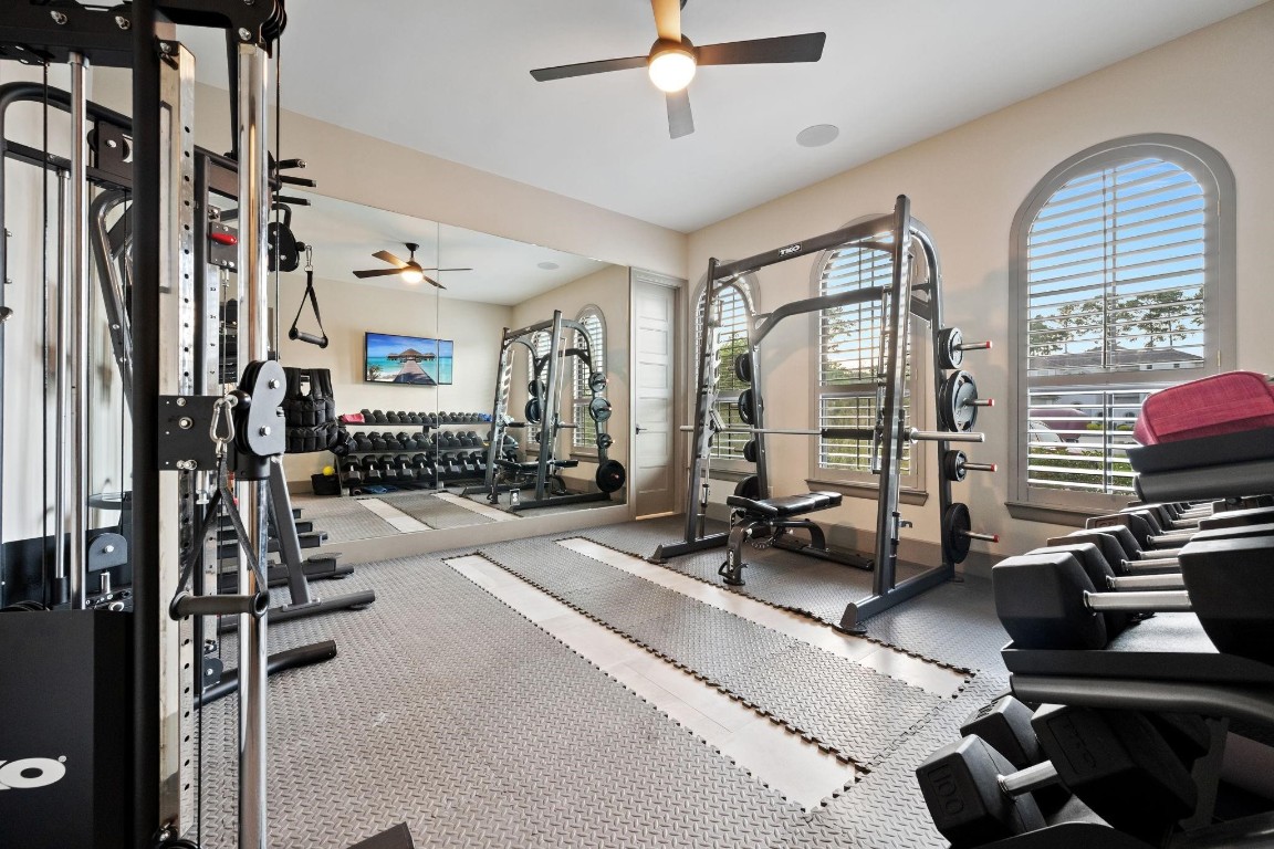 27494 South Lazy Meadow Way Spring, TX 77386 - Photo 41 of 49 a view of a room with gym equipment