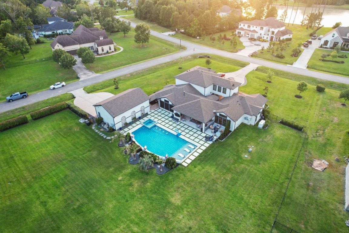 27494 South Lazy Meadow Way Spring, TX 77386 - Photo 7 of 49 an aerial view of a house with garden space and street view