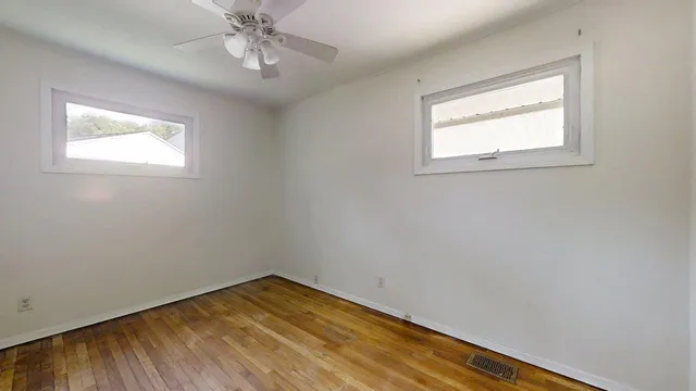 an empty room with a window