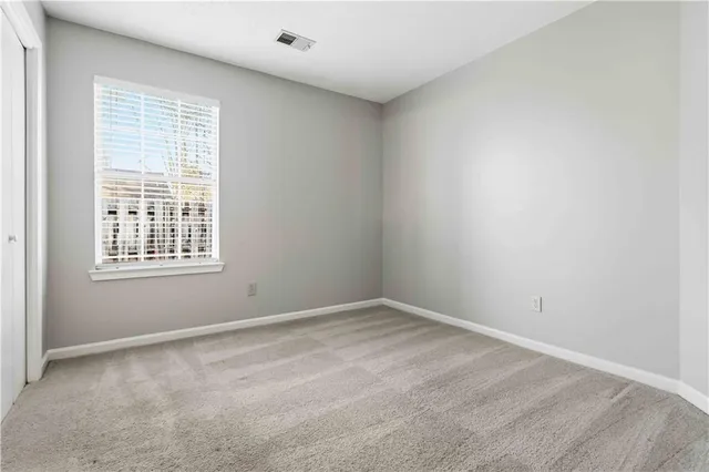 an empty room with a window