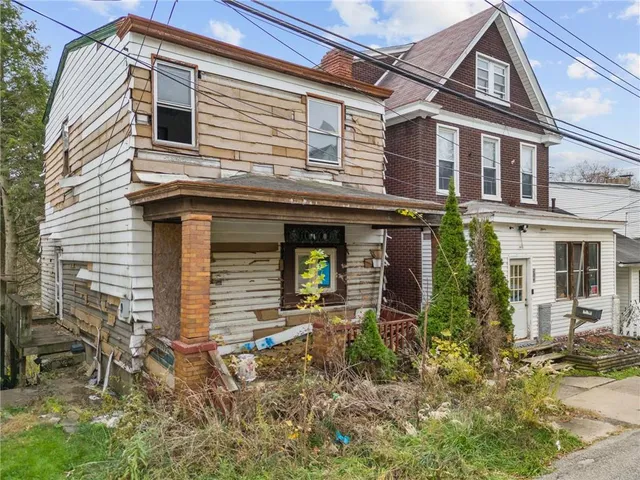 a front view of a house