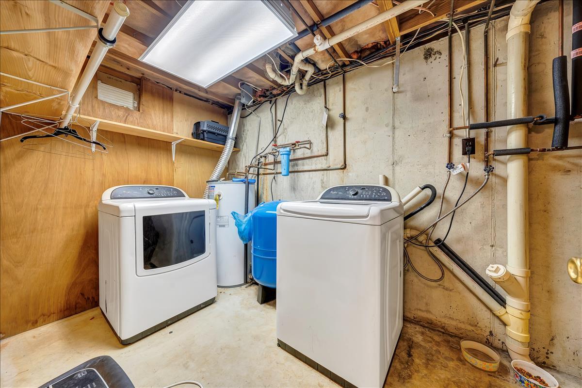 1456 Lynville Ford Road Goodview, VA 24095 - Photo 24 of 45 a utility room with dryer and washer