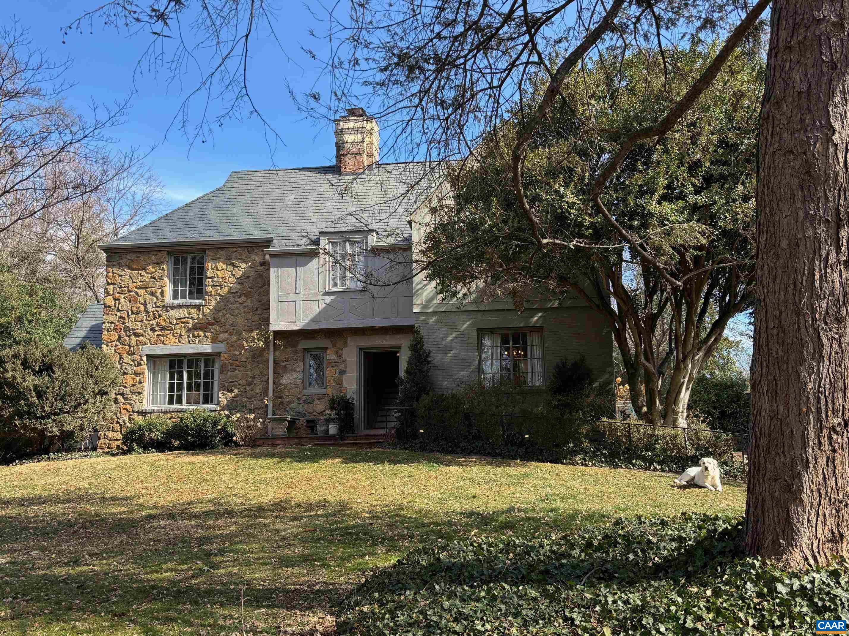 a front view of house with yard