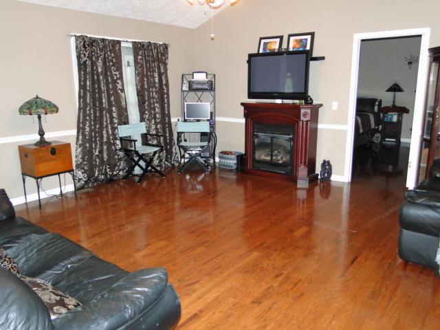 301 Webb Road Bell Buckle, TN 37020 - Photo 2 of 18 Large living room with hardwood floors & gas fireplace.