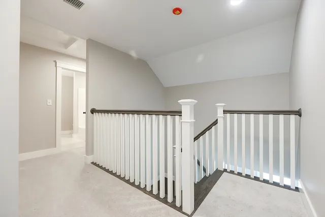 a view of a livingroom with a staircase