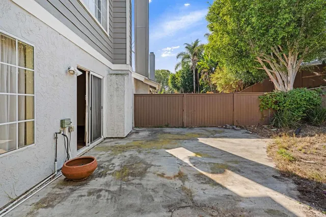 a backyard of a house