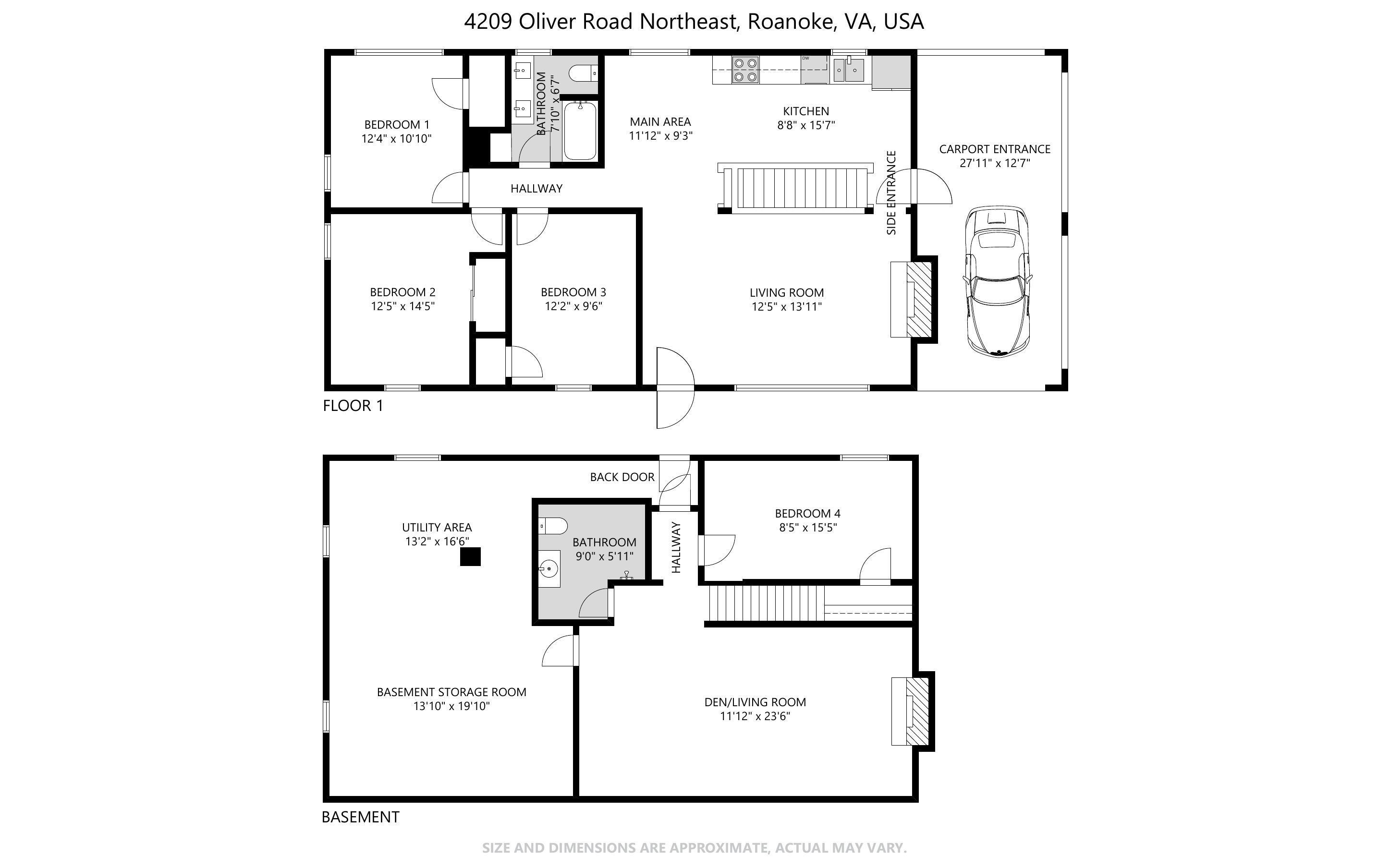 4209 Oliver Road Northeast Roanoke, VA 24012 - Photo 22 of 24 Floor Plan