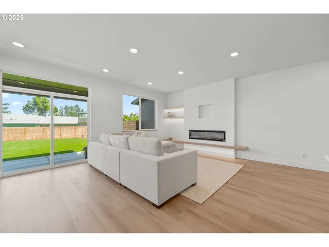 a living room with furniture and a couch