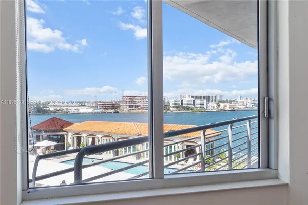a view of a city from a window