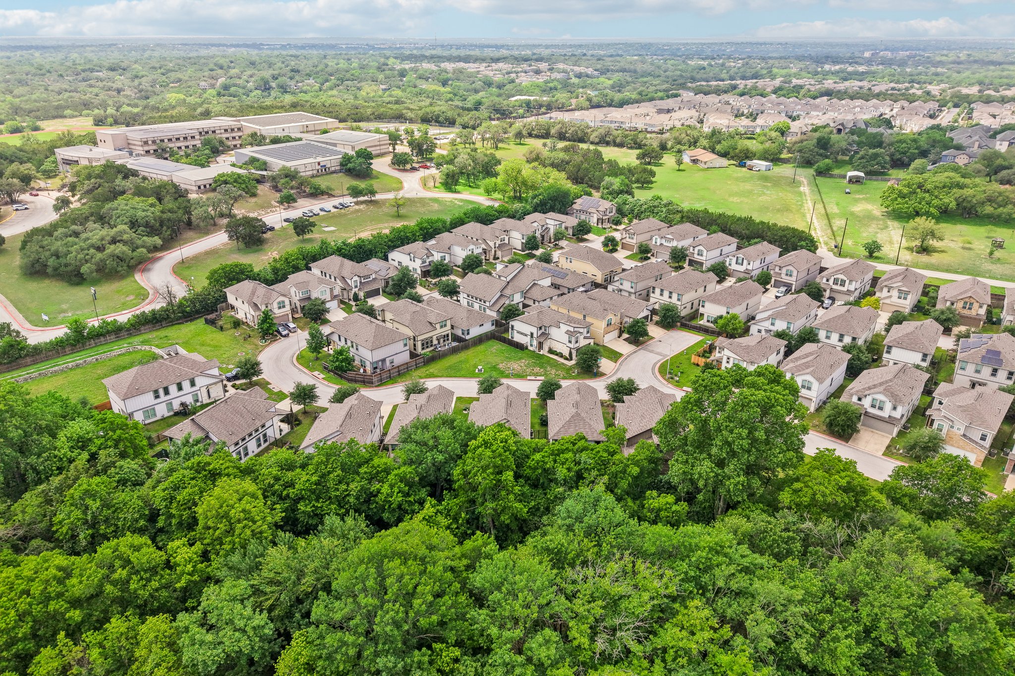 808 Totis Road Austin, TX 78748 - Photo 39 of 40 Aerial perspective showcasing a residential community with numerous single-family homes