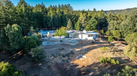a view of a large building with a city view