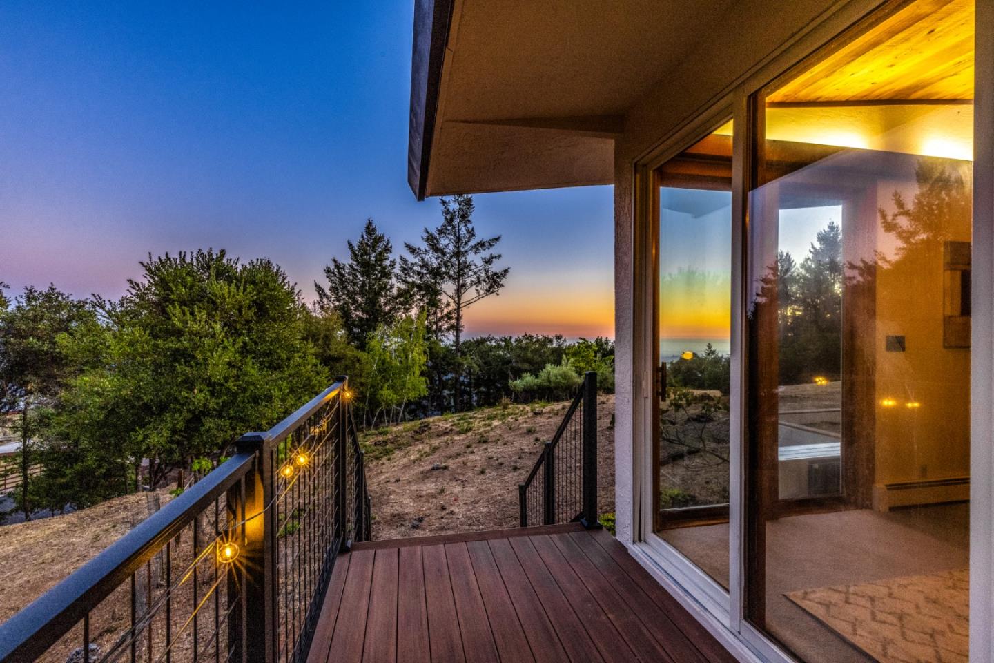 800 Rancho Prieta Road Los Gatos, CA 95033 - Photo 41 of 55 a view of a balcony with wooden floor and fence