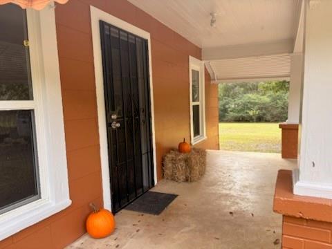 a view of front door