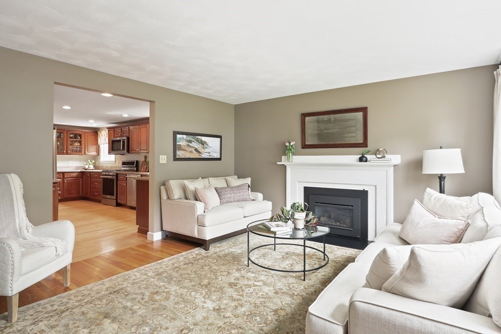 18 Moore Street Natick, MA 01760 - Photo 14 of 42 a living room with furniture a fireplace and a flat screen tv