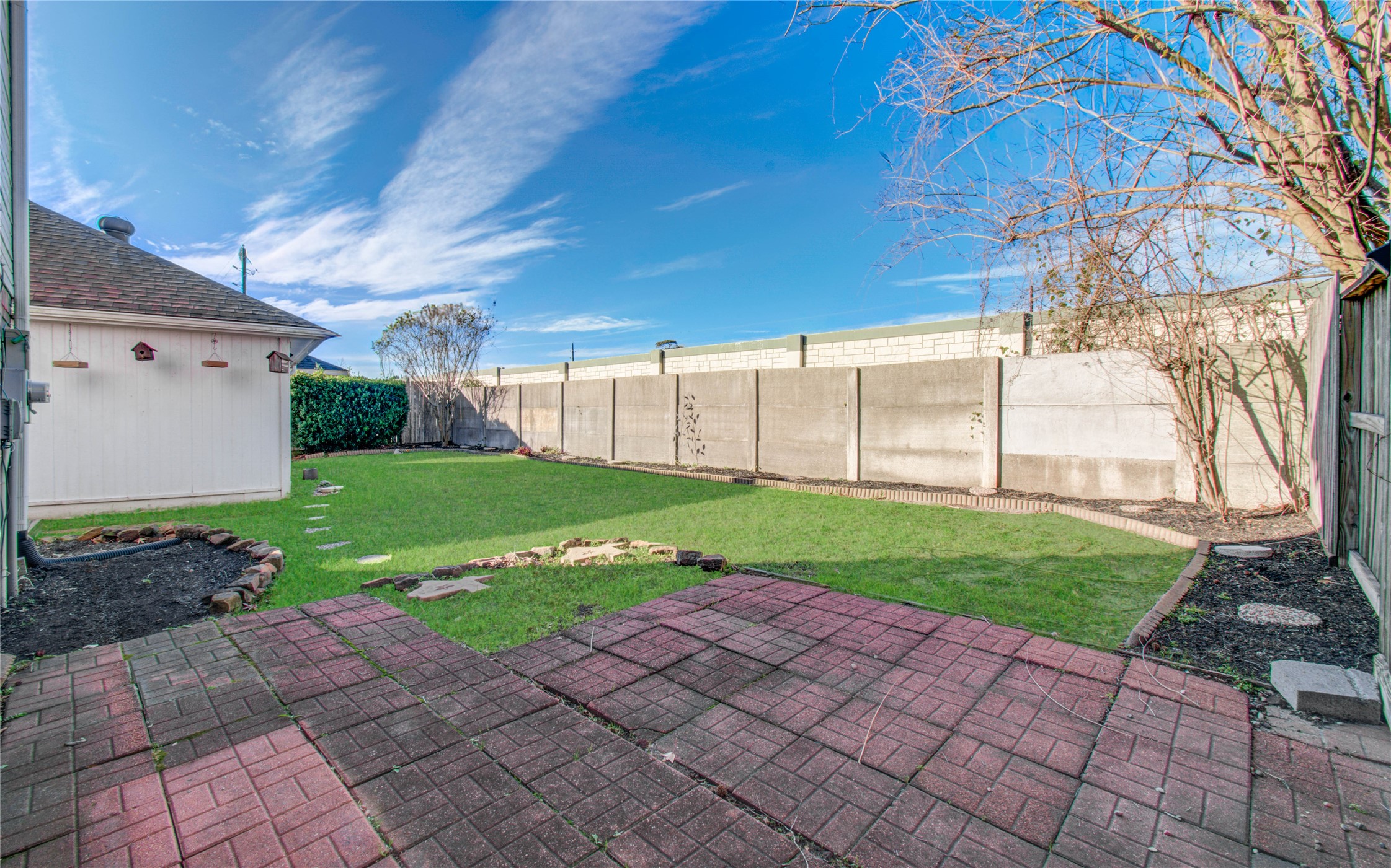 5927 Thom Road Humble, TX 77346 - Photo 50 of 50 Add your own patio furniture and make this backyard your personal oasis—ideal for relaxing or entertaining guests.