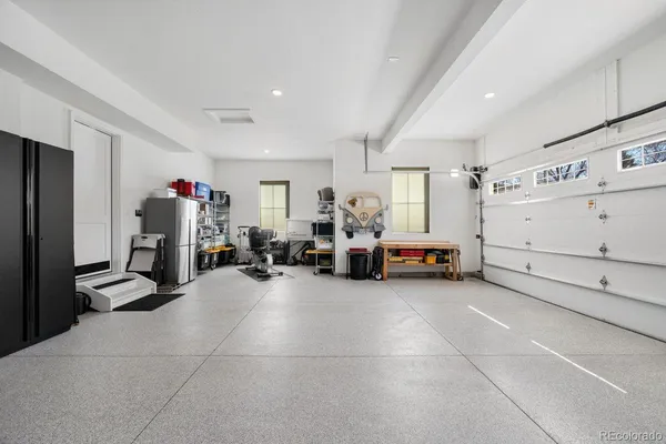 a room with gym equipment