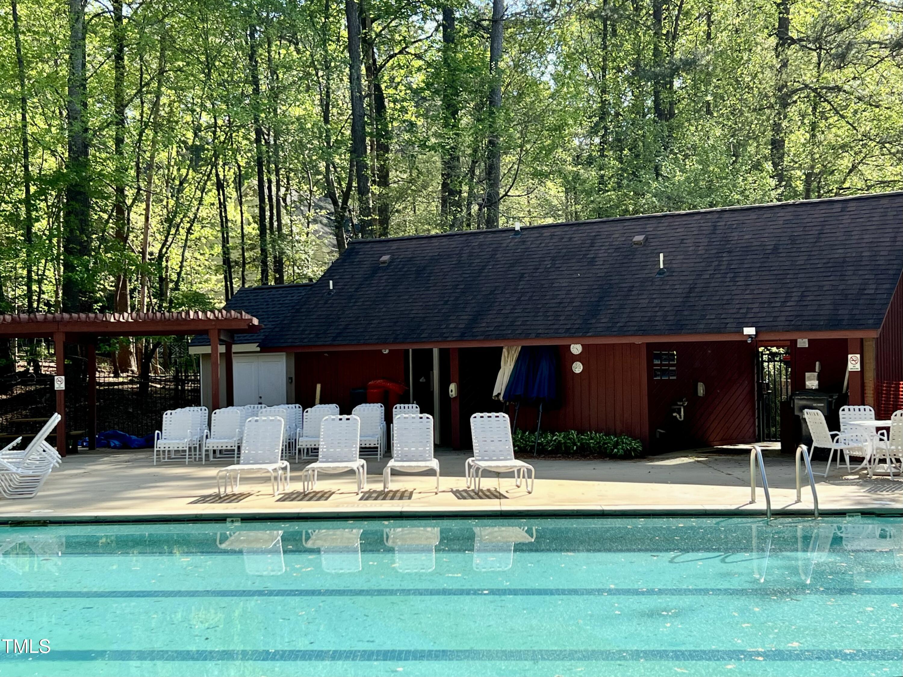 1425 Bascomb Drive Raleigh, NC 27614 - Photo 45 of 51 a view of swimming pool with seating space