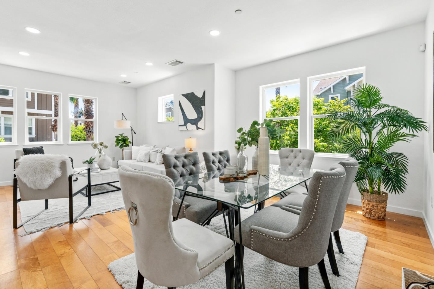 1909 Cambridge Drive Mountain View, CA 94043 - Photo 19 of 73 a view of a dining room with furniture window and outside view
