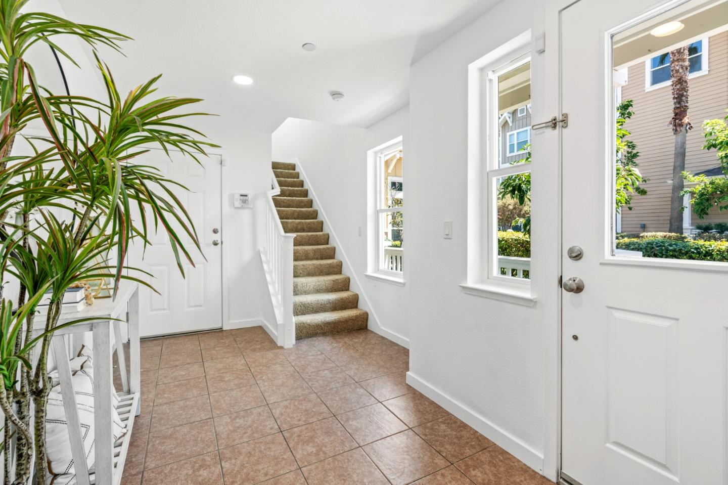 1909 Cambridge Drive Mountain View, CA 94043 - Photo 3 of 73 a view of entryway with stairs and a potted plant